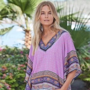 Sundance Island Medallion Tunic Boho Blouse